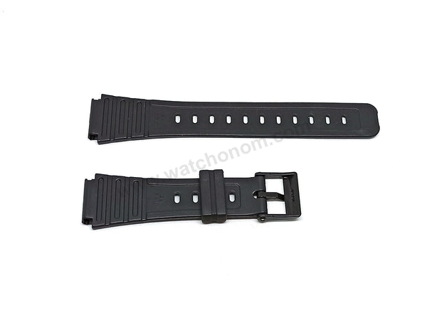Authentic Casio JC-30 , W-59 , W-64 , W-85 - Black Replacement Rubber 70609863 Watch Band Strap Belt