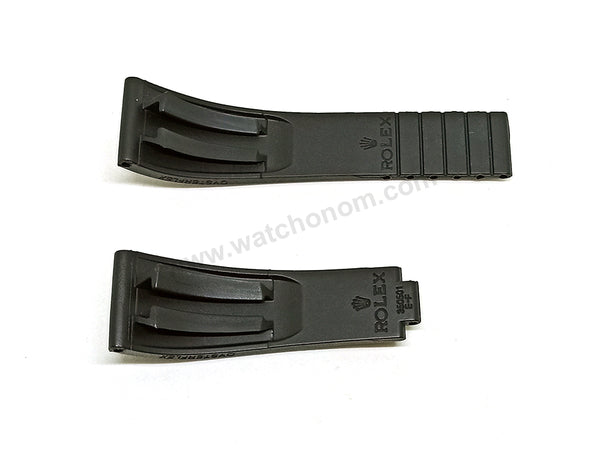 Fits/For Rolex OysterFlex Daytona - 21mm 350501 E-F Rubber Curved Body Replacement Watch Band Strap