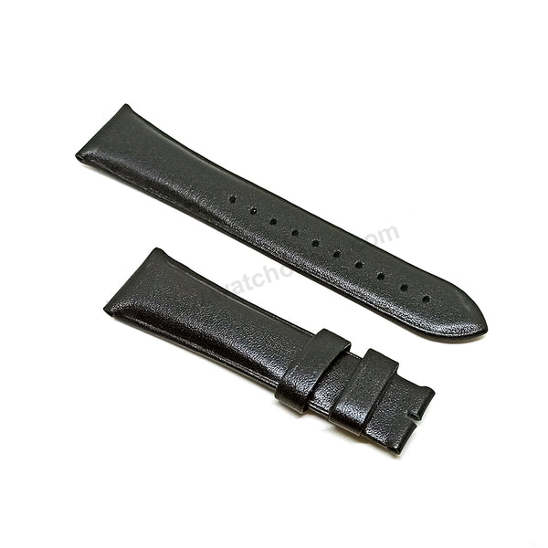 Fits/For Emporio Armani AR11573 , AR60012 - 22mm Black Leather Replacement Watch Band Strap Belt