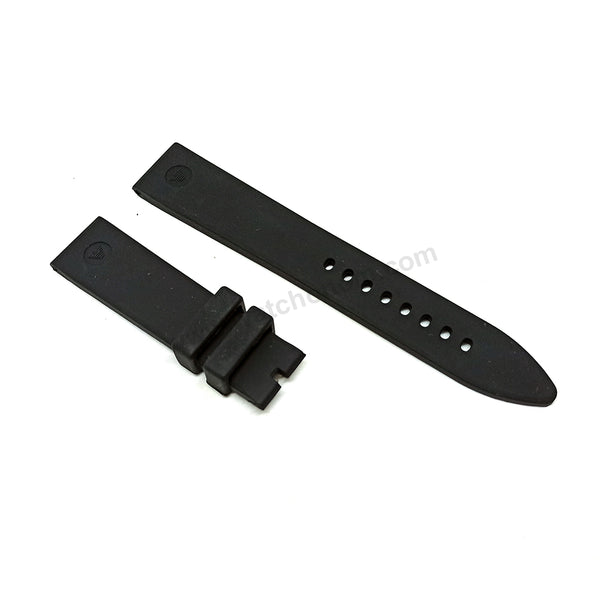 Fits/For Emporio Armani AR1053 - 20mm Black Rubber Silicone Replacement Watch Band Strap Belt