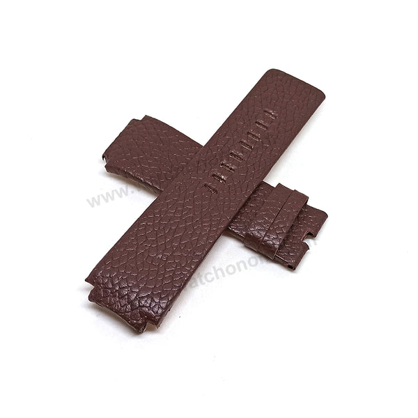 Fits/For Diesel DZ1111 , DZ1145 , DZ1222 - 20mm Brown Genuine Leather Handmade Replacement Watch Band Strap Belt