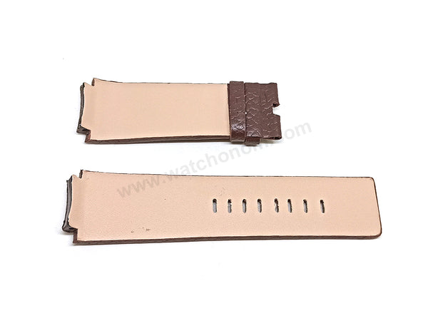 Fits/For Diesel DZ1111 , DZ1145 , DZ1222 - 20mm Brown Genuine Leather Handmade Replacement Watch Band Strap Belt