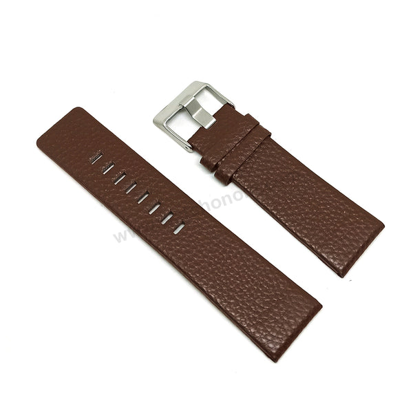 Fits/For Diesel DZ1245 , DZ4290 , DZ1337 , DZ1409 - 26mm Brown Genuine Leather Replacement Watch Strap Band Belt