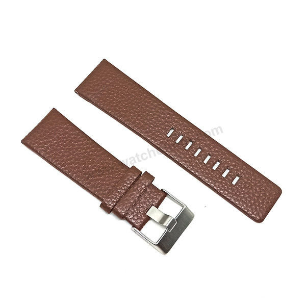 Fits/For Diesel DZ1245 , DZ4290 , DZ1337 , DZ1409 - 26mm Brown Genuine Leather Replacement Watch Strap Band Belt