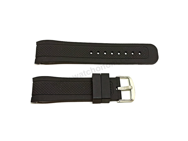 Fits/For Guess Collection GC - I35006G1 , I40500G1 , I45005G1 , I47002G1 GC Sport Class XXL - Black Silicone Replacement Watch Band Belt Strap Belt