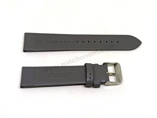 Fits/For Emporio Armani Luigi AR1735 , AR1730 - 20mm Gray Leather Replacement Watch Band Strap Belt