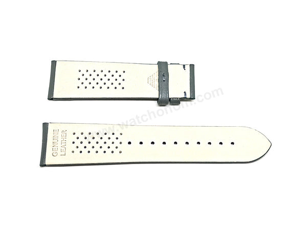 Fits/For Emporio Armani AR0386 Gianni XLarge- 22mm Gray Leather Replacement Watch Band Strap Belt