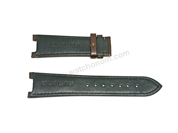 Fits/For Versace Aion Chrono VRSCVE1D00119 Replacement Brown Leather Watch Band Belt Strap Belt