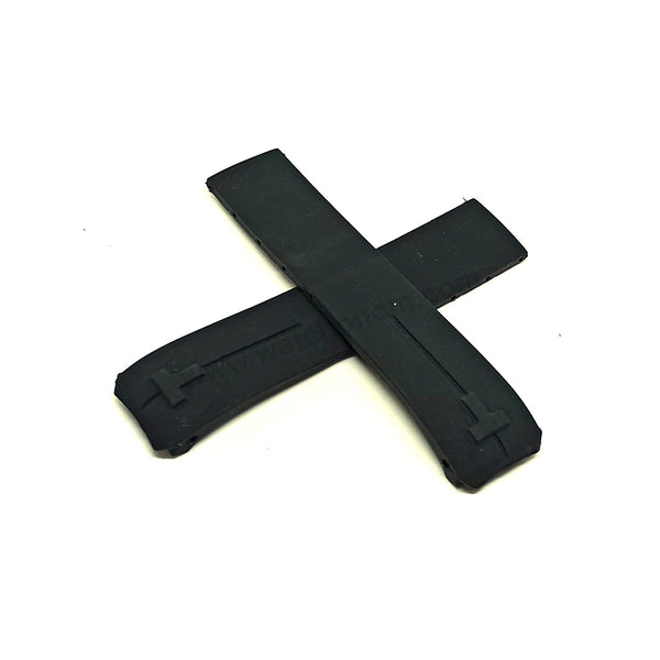 Fits/For Tissot - T-Touch Expert T013420 - 21mm Black Rubber Replacement Watch Band Strap Belt