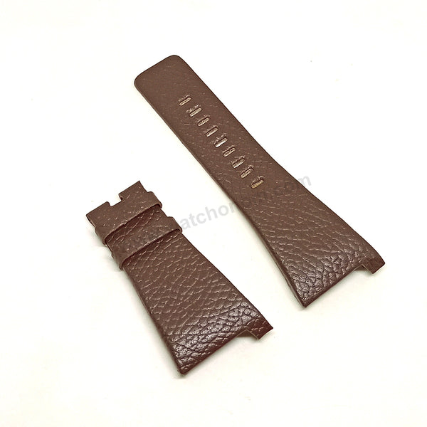Fits/For Diesel DZ1319 - Brown Genuine Leather Replacement Watch Strap Band Belt