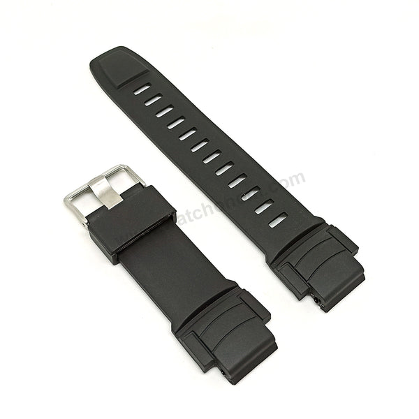 Fits/For Casio Protrek PRG-270 , PRG-270B - Black Rubber Replacement Watch Strap Band Belt