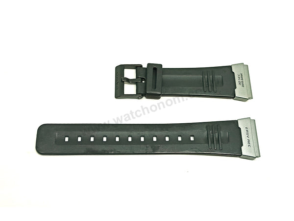 Genuine Casio DBC-V50 Data Bank - 30 Sec Easy Rec Replacement Black Rubber Watch Band Strap