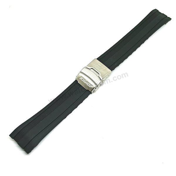 Genuine Casio EFD-1000 Edifice - Authentic Replacement Black Rubber Watch Band Strap