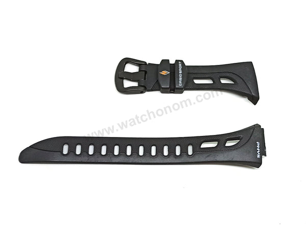 Genuine Casio PHYS: Referee Timer RFT-100 , RFT-100WC - Authentic Replacement Black Rubber Watch Band Strap