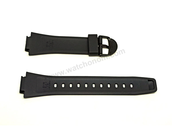 Genuine Casio WL-500 - Authentic Replacement Black Rubber Watch Band Strap