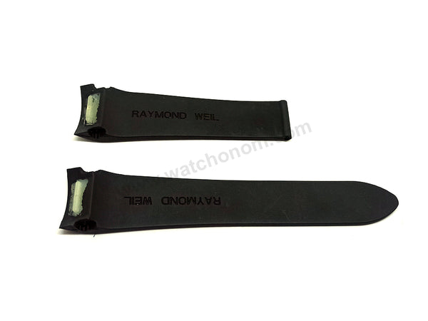 Fits/For Raymond Weil Nabucco 7800 - 23mm Black Rubber Replacement Watch Band Strap Belt