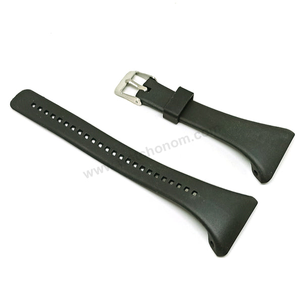Fits/For Polar FT4 , FT7 Heart Rate Monitor - Black Silicone Replacement Watch Band Strap Belt