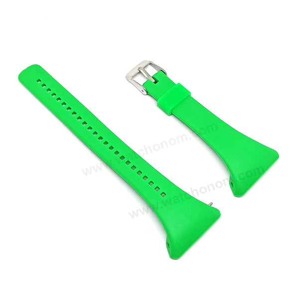 Fits/For Polar FT4 , FT7 Heart Rate Monitor - Lime Green Silicone Replacement Watch Band Strap Belt