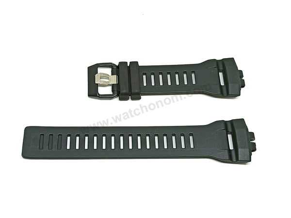 Fits/For Casio G-Shock GBD-200 G-Squad - Black Rubber Replacement Watch Strap Band Belt