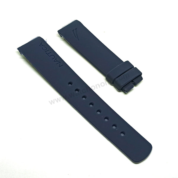 Fits/For Nautica NAPFWS127 FINN WORLD - 22mm Navy Blue Rubber Replacement Watch Strap Band