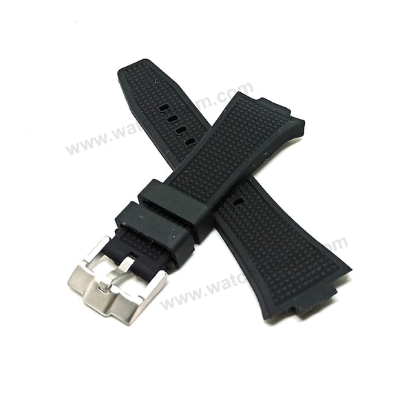 Fits/For Tissot PRX Carbon T137907 Powermatic 80 - 12mm Black Rubber T603050081 Replacement Watch Band Strap