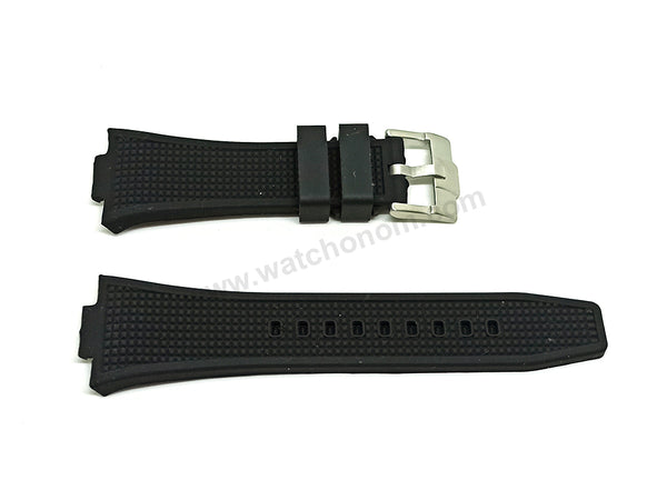 Fits/For Tissot PRX T137407 Powermatic 80 - 12mm Black Rubber T603048462 Replacement Watch Band Strap