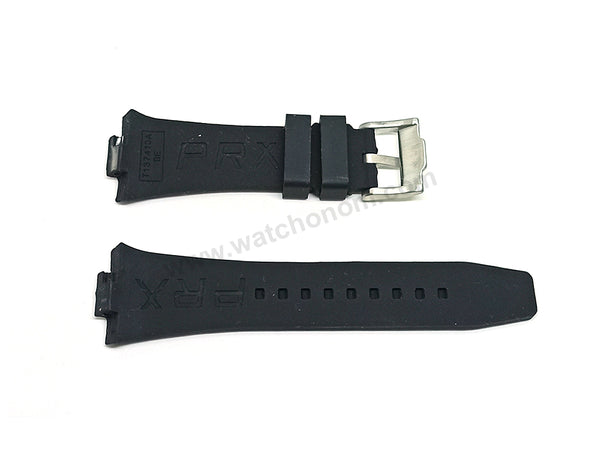 Fits/For Tissot PRX T137407 Powermatic 80 - 12mm Black Rubber T603048462 Replacement Watch Band Strap