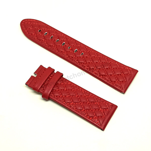 Fits/For Invicta S1 Rally 44034 - 26mm Red Leather Replacement Watch Band Strap Belt