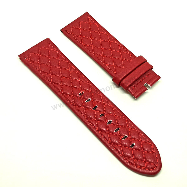 Fits/For Invicta S1 Rally 44034 - 26mm Red Leather Replacement Watch Band Strap Belt