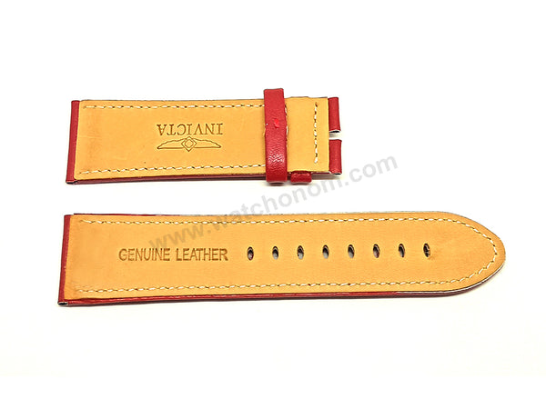 Fits/For Invicta S1 Rally 44034 - 26mm Red Leather Replacement Watch Band Strap Belt