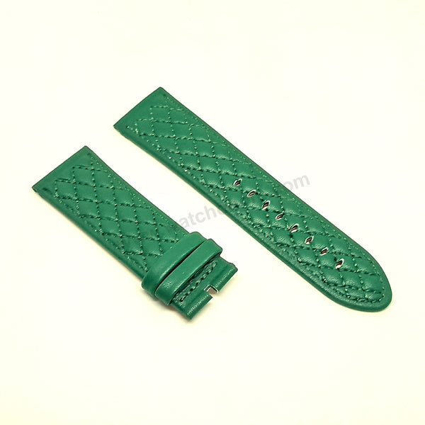 Fits/For Invicta S1 Rally 17010 - 26mm Green Leather Replacement Watch Band Strap Belt