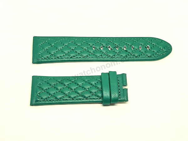 Fits/For Invicta S1 Rally 17010 - 26mm Green Leather Replacement Watch Band Strap Belt