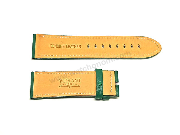 Fits/For Invicta S1 Rally 17010 - 26mm Green Leather Replacement Watch Band Strap Belt