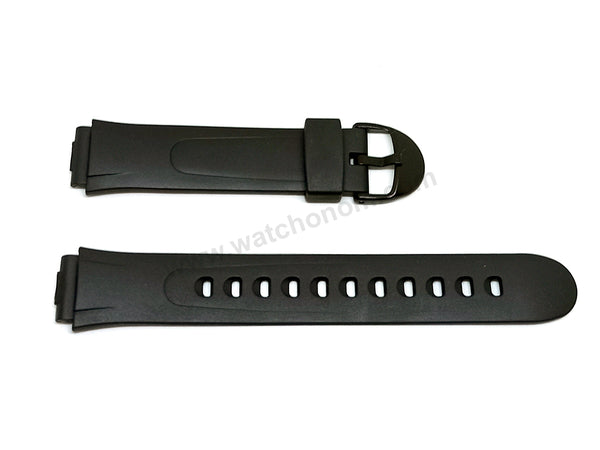 Genuine Casio AW-E10 , AW-E10G - Authentic Replacement Black Rubber Watch Band Strap