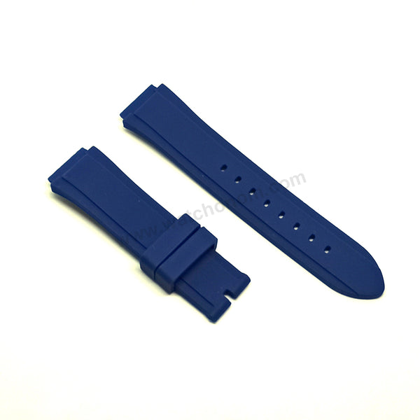 Fits/For Guess W1053L1 Limelight - 18mm Navy Blue Silicone Replacement Watch Band Strap Belt