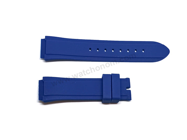 Fits/For Guess W1053L1 Limelight - 18mm Navy Blue Silicone Replacement Watch Band Strap Belt