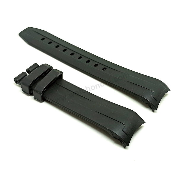 Fits/For Tissot Seastar 1000 T1204171705100 - 22mm Black Rubber Replacement Watch Band Strap