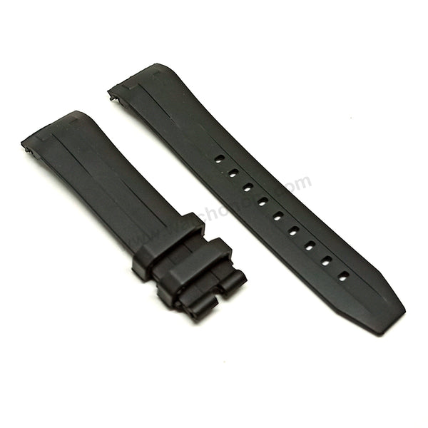 Fits/For Tissot Seastar 1000 T1204171742100 - 22mm Black Rubber Replacement Watch Band Strap