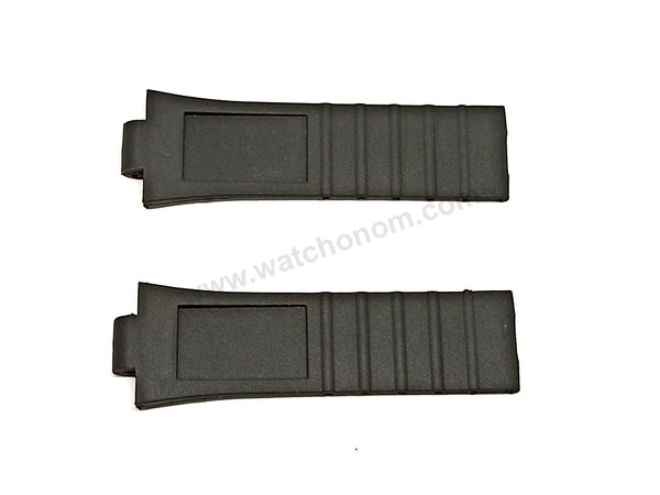 Fits/For Oris TT1 Divers 668-76** - 11mm Black Rubber Replacement Watch Band Strap