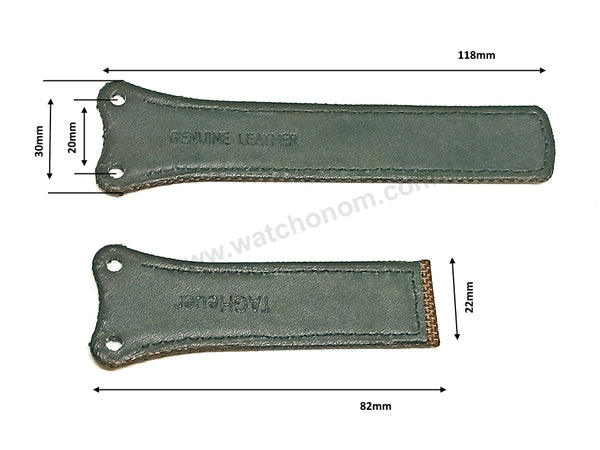 Fits/For Tag Heuer West Mclaren F1 - Brown Fabric on Leather Replacement Watch Band Strap
