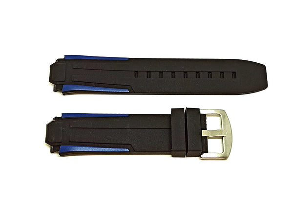 Fits/For Tissot T-Race Cycling T1114173744106 - 19mm Black Silicone Replacement Watch Band Strap