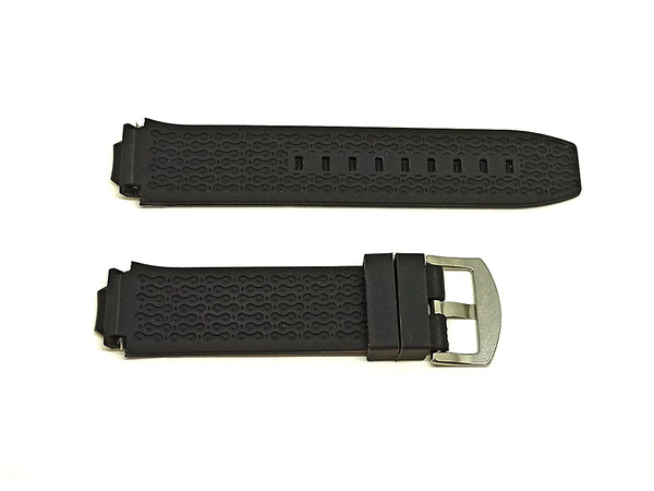Fits/For Tissot T-Race Cycling T1114173744106 - 19mm Black Silicone Replacement Watch Band Strap