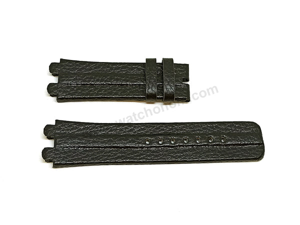 Fits/For Diesel DZ4118 , DZ4119 - Black Leather Handmade Replacement Watch Strap Band Belt
