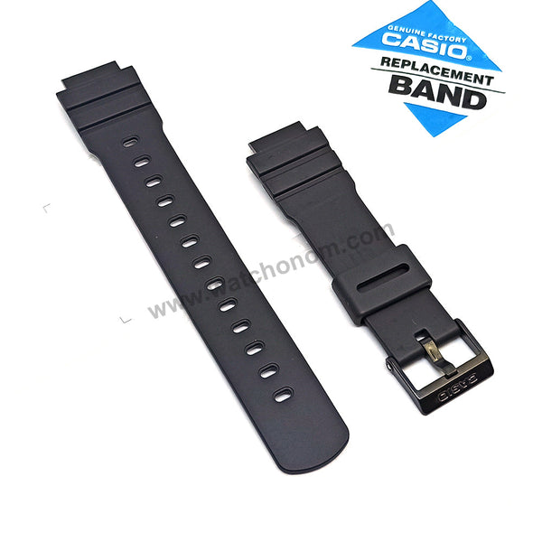 Genuine Casio AW-31 , AW-32 , AW-305 , AW-10 , AW-20 , AW-21U - 16mm Black Rubber Replacement Watch Band Strap Original Nos