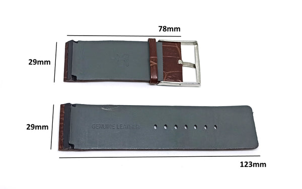 Fits/For Calvin Klein K96111 - 29mm Brown Leather Replacement Watch Band Strap Belt