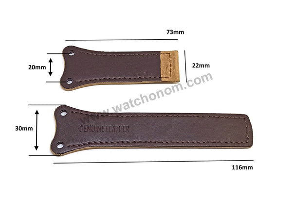 30mm Light Brown Suede / Nubuck Genuine Leather Replacement Watch Band Strap Compatible with Tag Heuer Mclaren Mercedes