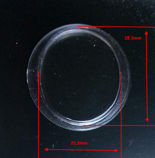 Plastic (Acrylic) 253-283 Watch Glass Crystals Fits With Technos Ref. 10504 Cal. ETA 2789 Vintage wristwatch