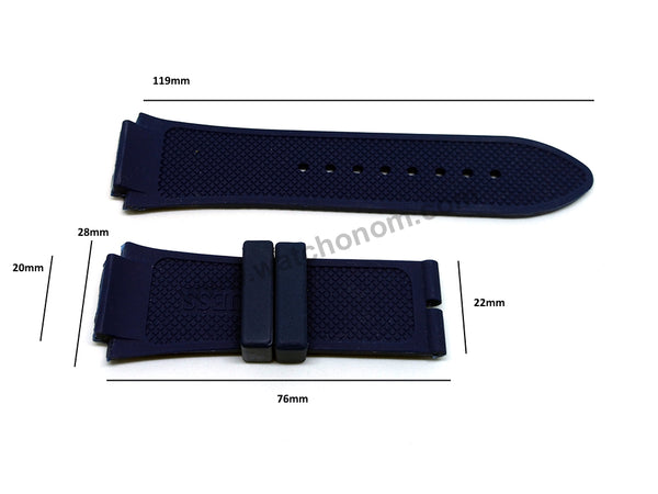 Fits/For Guess Collection GC W0674G2 , W0674G4 - 20mm Navy Blue Rubber Silicone Replacement Watch Band Strap
