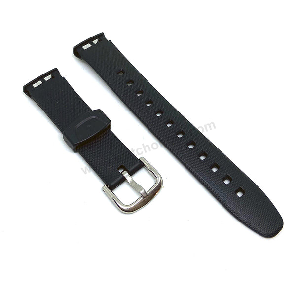 Authentic Casio EDB-120 E-Data Bank - Black Replacement Rubber 10124354 Watch Band Strap Belt