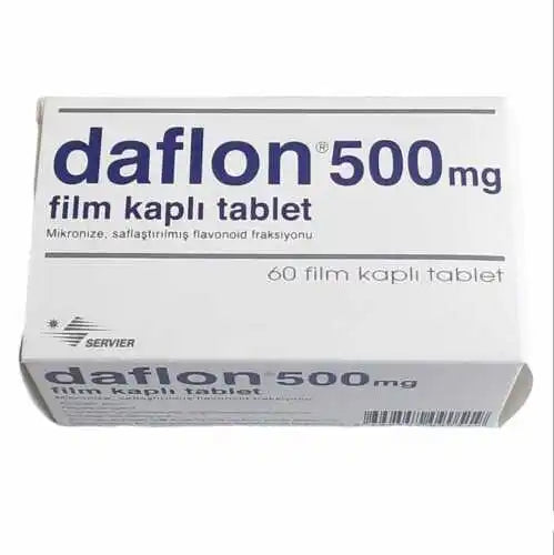 6x Packs - Daflon 500 mg Tablets Micronized purified flavonoid fraction - 60 tablets